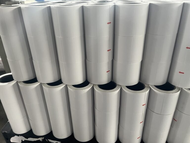 Rows of label rolls